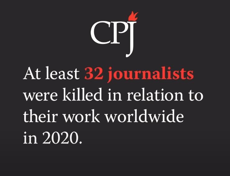 Periodistas asesinados por su trabajo en 2020