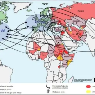 El lugar que ocupa M&eacute;xico en el ranking de periodistas exiliados de RSF
