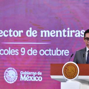 Presidenta Sheinbaum lanza sección Detector de Mentiras en mañanera para desmentir información