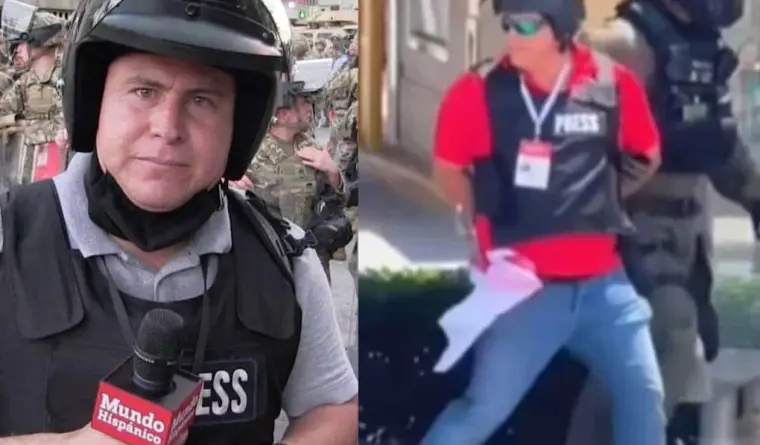 Video muestra a Mario Guevara, periodista salvadoreño, previo a su arresto en Georgia tras cubrir una protesta