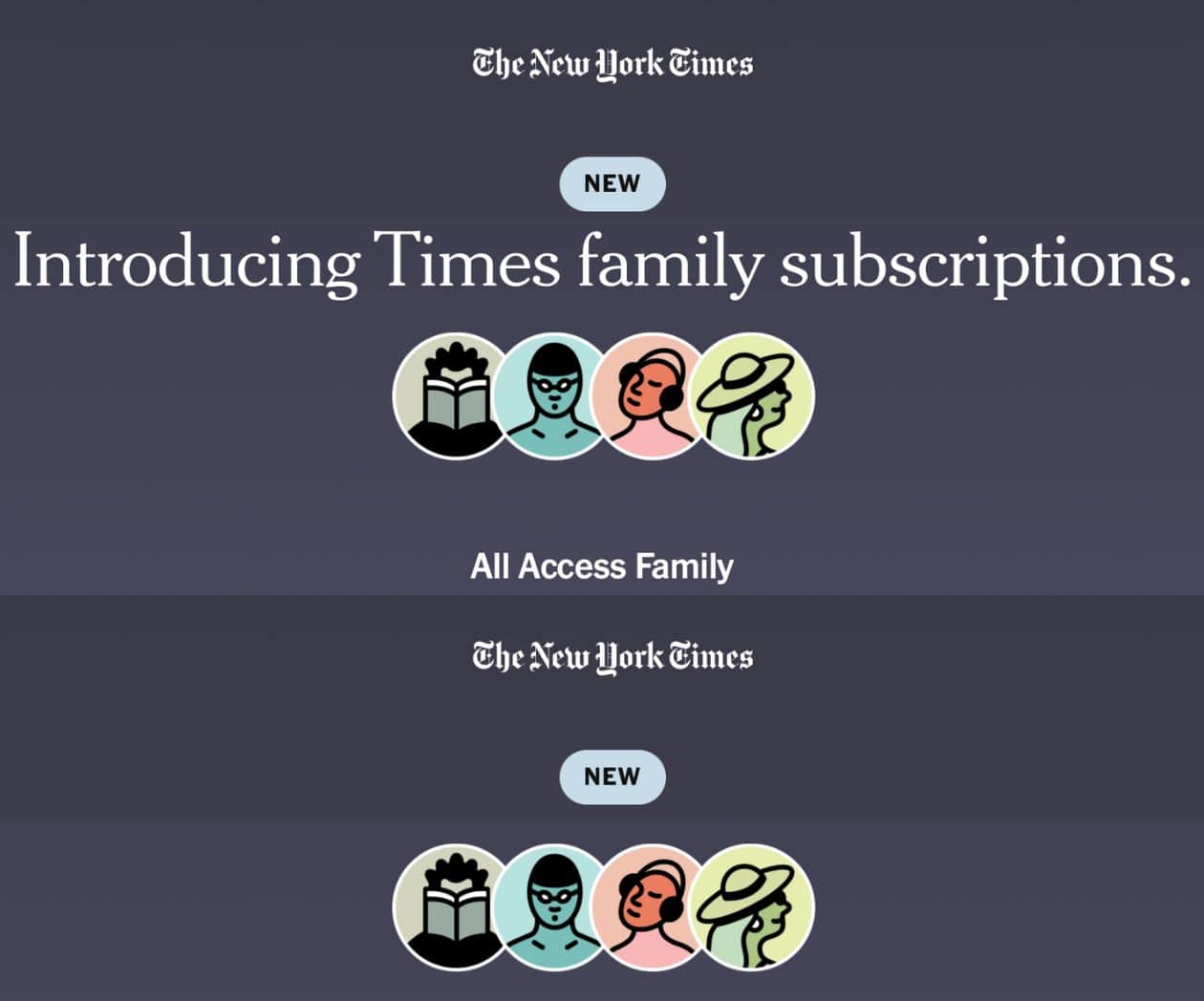 El New York Times sigue innovando y lanza suscripciones familiares