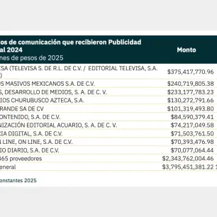 Televisa, La Jornada y grupo Medios Masivos Mexicanos concentraron el gasto en publicidad oficial en 2024: Artículo 19