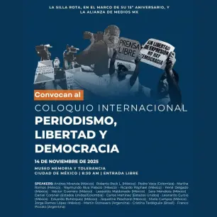 Sé parte del diálogo continental en el Coloquio Internacional: Periodismo, Libertad y Democracia