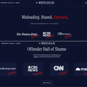 Lanza la Casa Blanca sección en su sitio web para señalar y avergonzar a medios