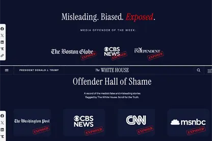 Lanza la Casa Blanca sección en su sitio web para señalar y avergonzar a medios