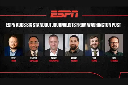 ESPN contrata a seis periodistas deportivos del Washington Post tras recortes laborales