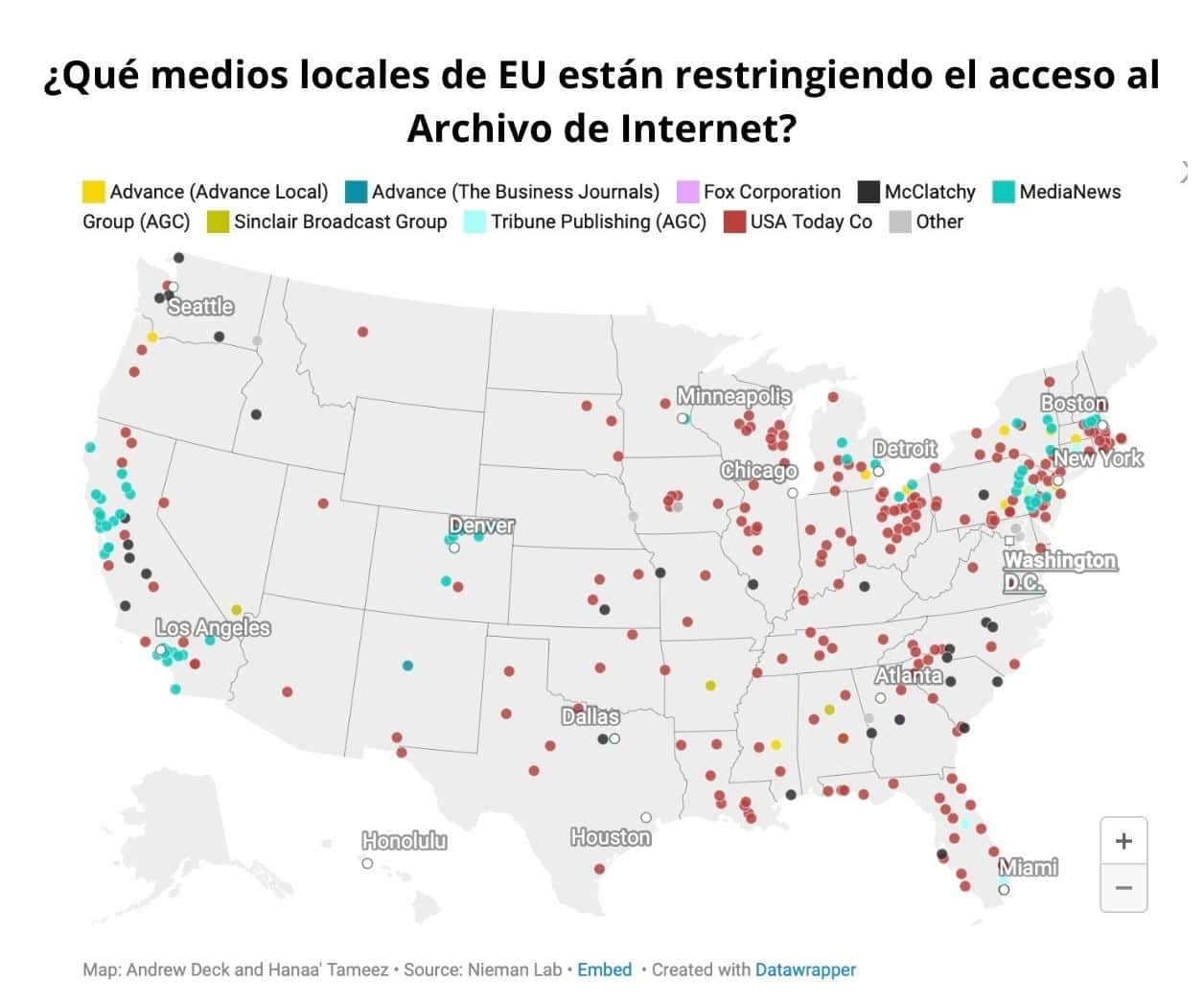 Más de 340 sitios de noticias locales en EU bloquean a Archivo de Internet: Nieman Lab