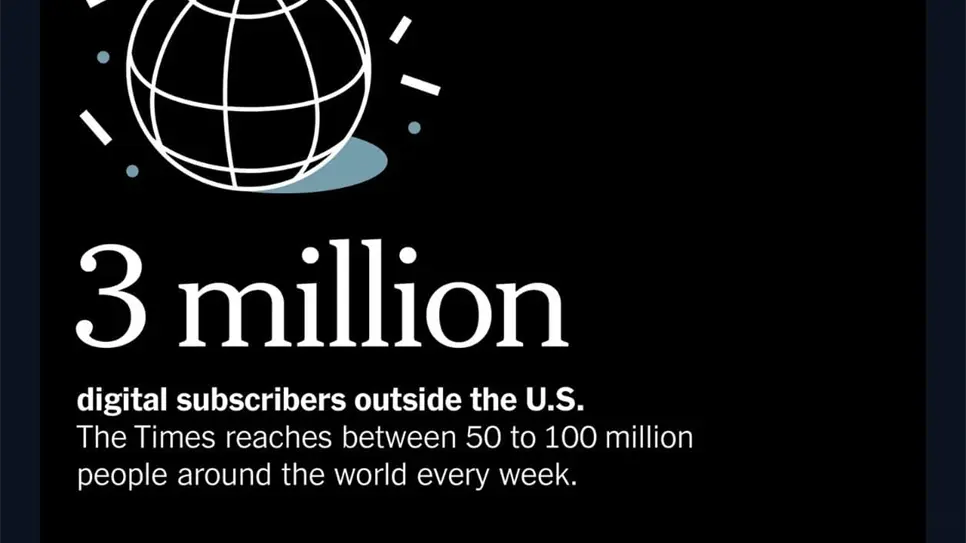 New York Times supera los tres millones de suscriptores internacionales, cuenta con más de 270 periodistas fuera de EU