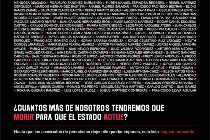 RSF y más de 40 medios exigen un plan nacional ante los asesinatos de periodistas en México y la impunidad existente